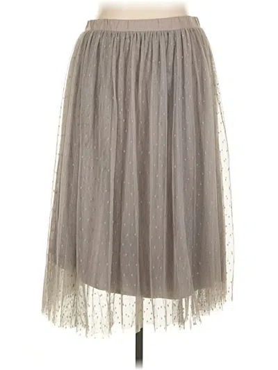 Pre-owned Garnet Hill Casual Skirt In Gray