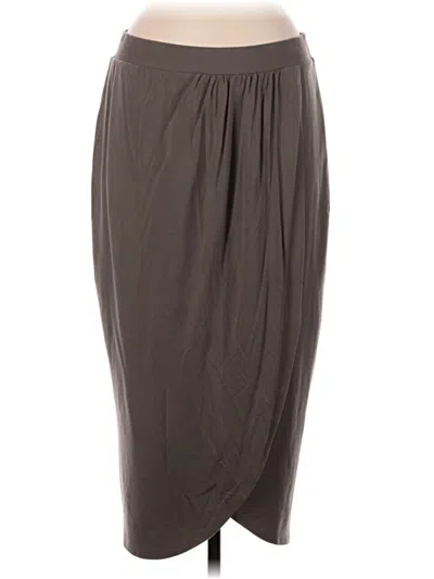 Pre-owned Garnet Hill Casual Skirt In Gray