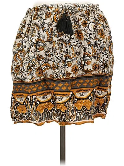 Pre-owned Garnet Hill Casual Skirt In Yellow