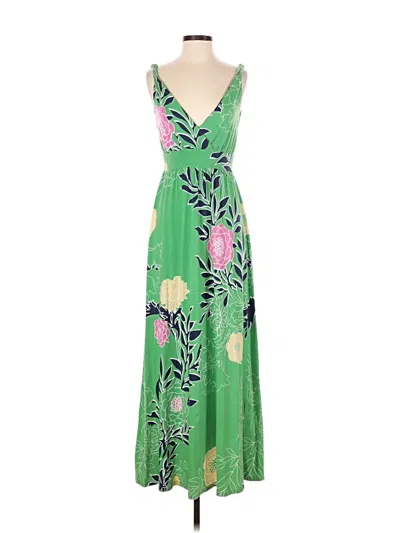 Pre-owned Garnet Hill Cocktail Dress In Green
