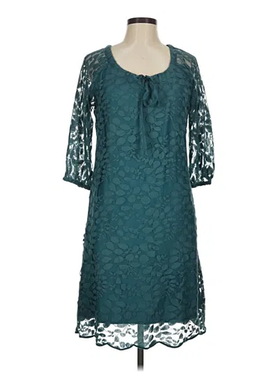 Pre-owned Garnet Hill Cocktail Dress In Teal