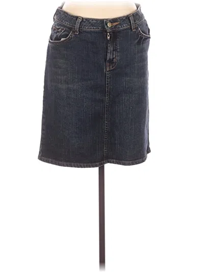 Pre-owned Garnet Hill Denim Skirt In Blue