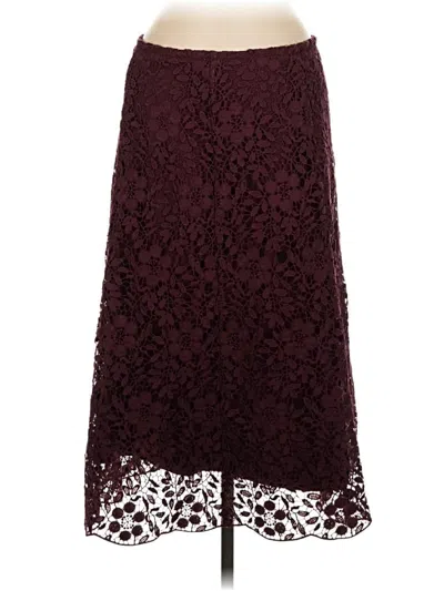 Pre-owned Garnet Hill Formal Skirt In Burgundy