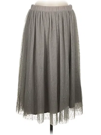 Pre-owned Garnet Hill Formal Skirt In Gray