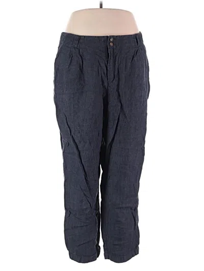 Pre-owned Garnet Hill Linen Pants In Blue