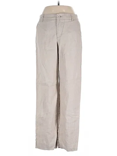 Pre-owned Garnet Hill Linen Pants In Gray