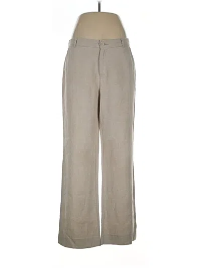 Pre-owned Garnet Hill Linen Pants In Gray