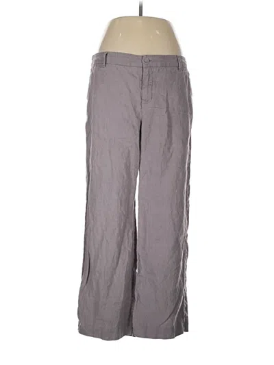 Pre-owned Garnet Hill Linen Pants In Gray