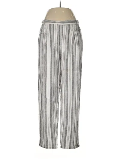 Pre-owned Garnet Hill Linen Pants In Silver