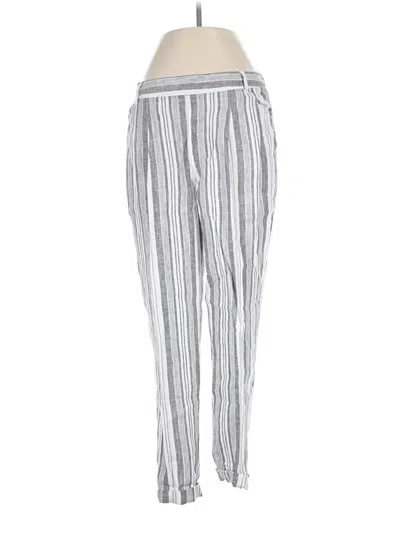 Pre-owned Garnet Hill Linen Pants In Silver