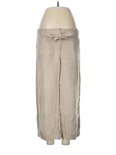Pre-owned Garnet Hill Linen Pants In Tan