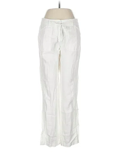 Pre-owned Garnet Hill Linen Pants In White