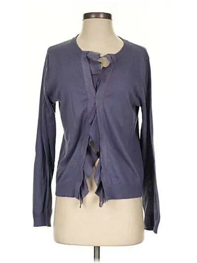 Pre-owned Garnet Hill Long Sleeve Blouse In Gray