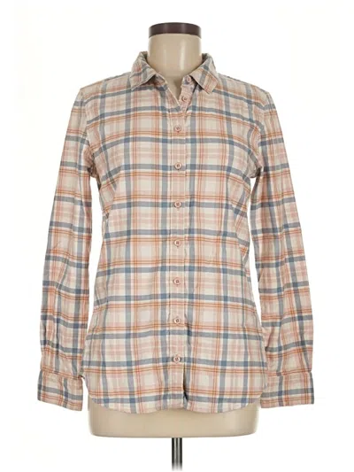 Pre-owned Garnet Hill Long Sleeve Polo Shirt In Tan