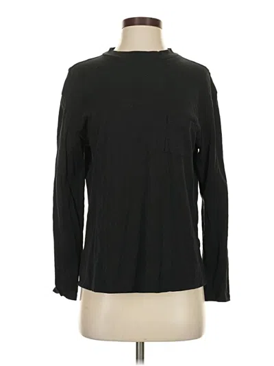 Pre-owned Garnet Hill Long Sleeve T-shirt In Black