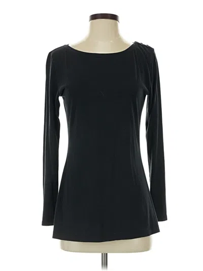 Pre-owned Garnet Hill Long Sleeve T-shirt In Black