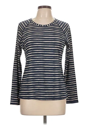 Pre-owned Garnet Hill Long Sleeve T-shirt In Blue