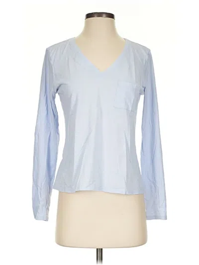 Pre-owned Garnet Hill Long Sleeve T-shirt In Blue