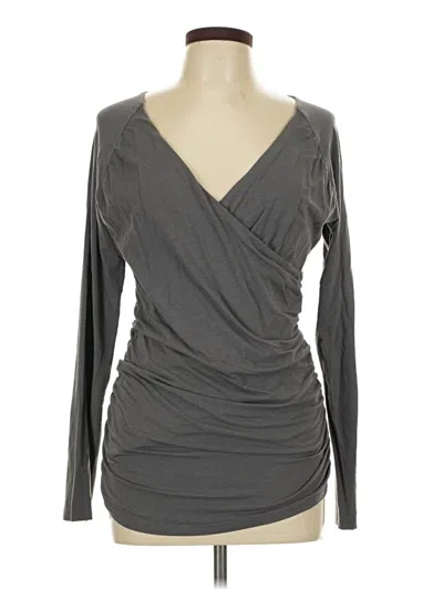 Pre-owned Garnet Hill Long Sleeve T-shirt In Gray