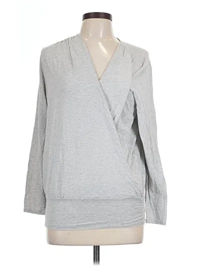 Pre-owned Garnet Hill Long Sleeve T-shirt In Gray