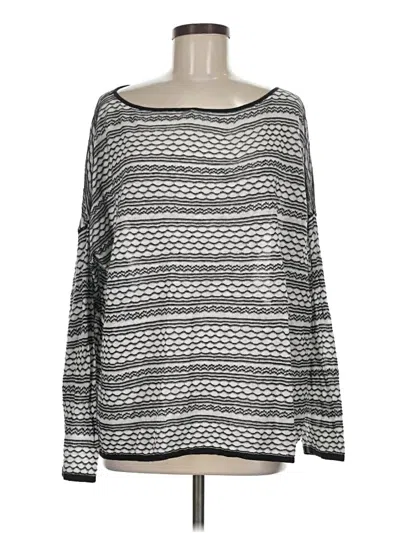 Pre-owned Garnet Hill Long Sleeve T-shirt In Gray