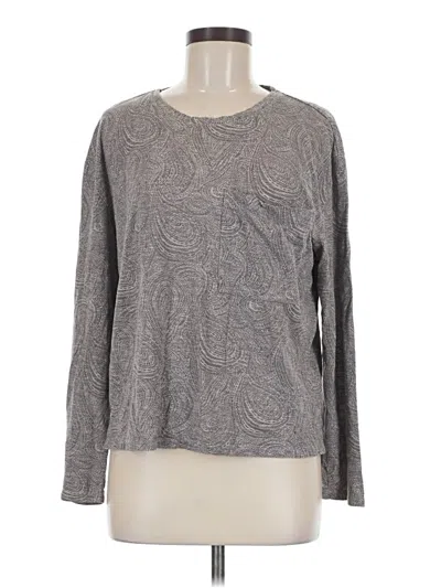 Pre-owned Garnet Hill Long Sleeve T-shirt In Gray