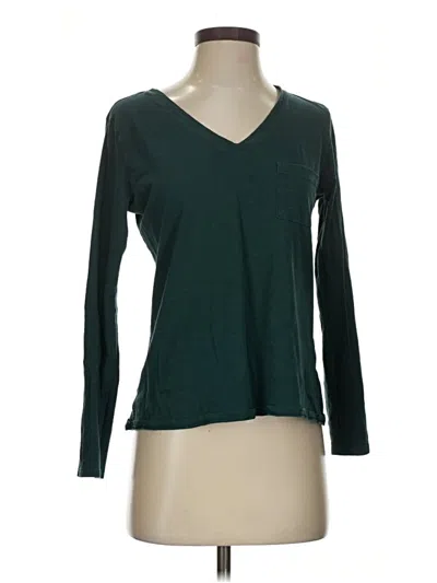 Pre-owned Garnet Hill Long Sleeve T-shirt In Green