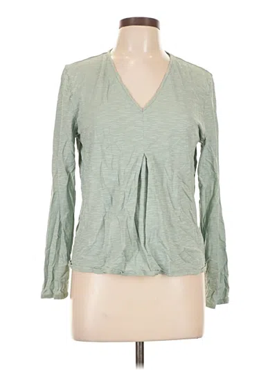 Pre-owned Garnet Hill Long Sleeve T-shirt In Green