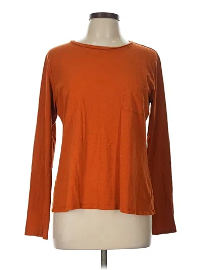 Pre-owned Garnet Hill Long Sleeve T-shirt In Orange