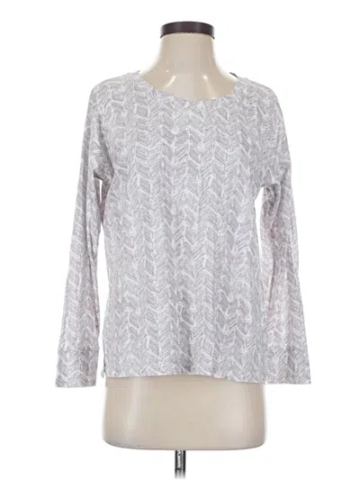 Pre-owned Garnet Hill Long Sleeve T-shirt In Silver