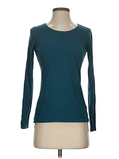 Pre-owned Garnet Hill Long Sleeve T-shirt In Teal