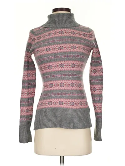 Pre-owned Garnet Hill Long Sleeve Turtleneck In Gray