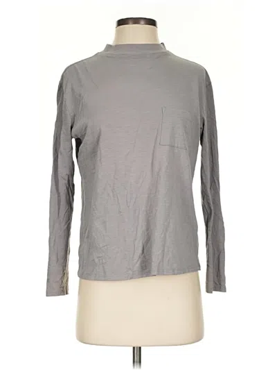 Pre-owned Garnet Hill Long Sleeve Turtleneck In Gray