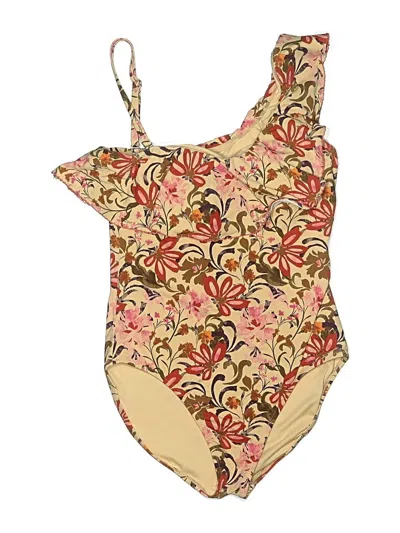 Pre-owned Garnet Hill One Piece Swimsuit In Brown