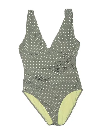 Pre-owned Garnet Hill One Piece Swimsuit In Gray