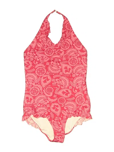 Pre-owned Garnet Hill Kids' One Piece Swimsuit In Red
