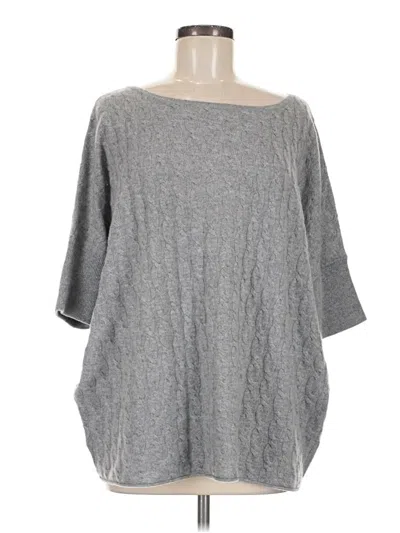 Pre-owned Garnet Hill Poncho In Gray