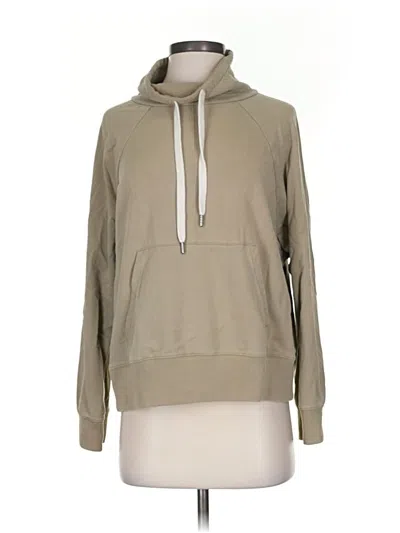 Pre-owned Garnet Hill Pullover Hoodie In Tan