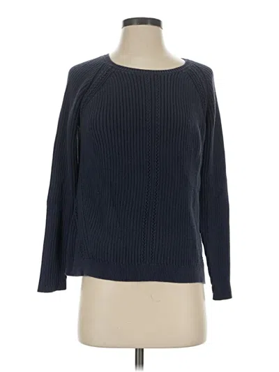 Pre-owned Garnet Hill Pullover Sweater In Blue