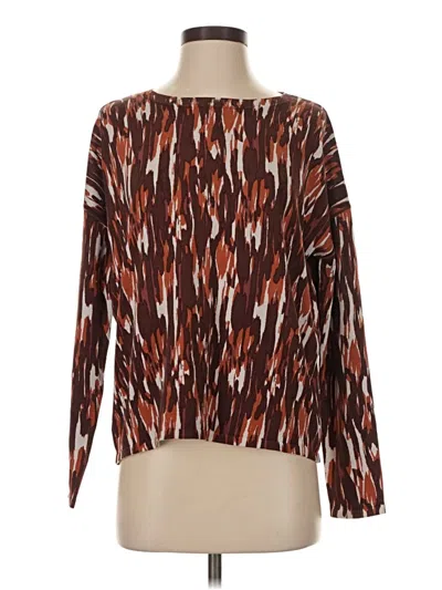 Pre-owned Garnet Hill Pullover Sweater In Brown
