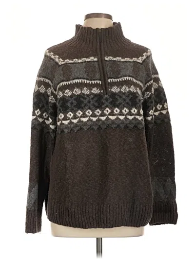 Pre-owned Garnet Hill Pullover Sweater In Brown
