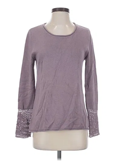 Pre-owned Garnet Hill Pullover Sweater In Purple