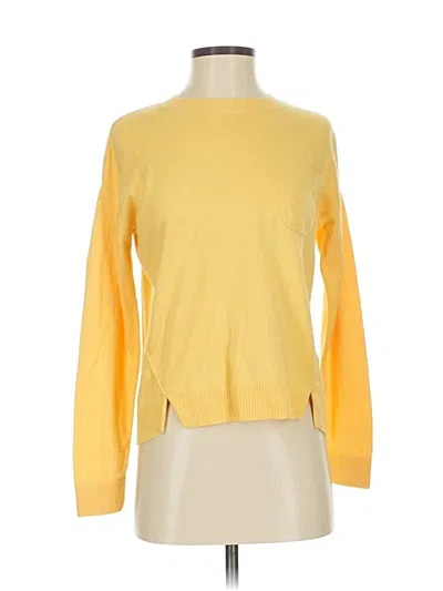 Pre-owned Garnet Hill Pullover Sweater In Yellow