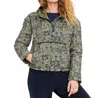 Garnet Hill Recycled Quilted Pullover Jacket In Green In Green
