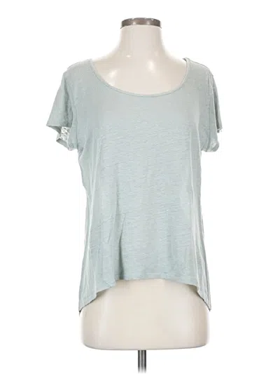Pre-owned Garnet Hill Short Sleeve Top Teal Scoop Neck Tops