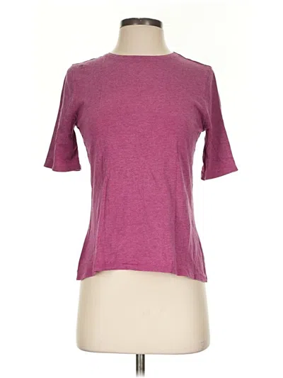 Pre-owned Garnet Hill Short Sleeve T-shirt In Burgundy