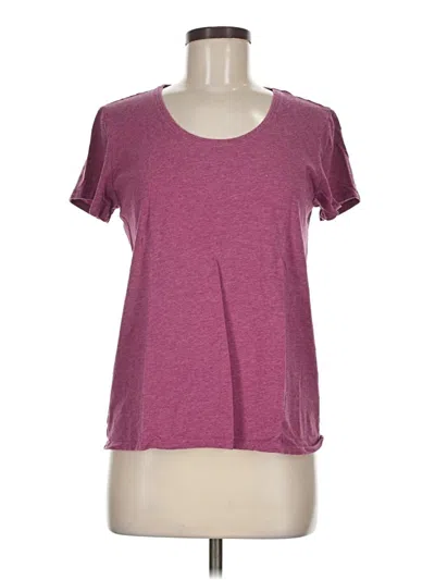 Pre-owned Garnet Hill Short Sleeve T-shirt In Burgundy