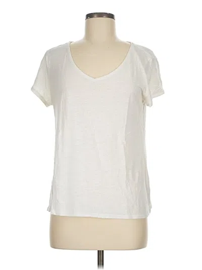 Pre-owned Garnet Hill Short Sleeve T-shirt In Ivory
