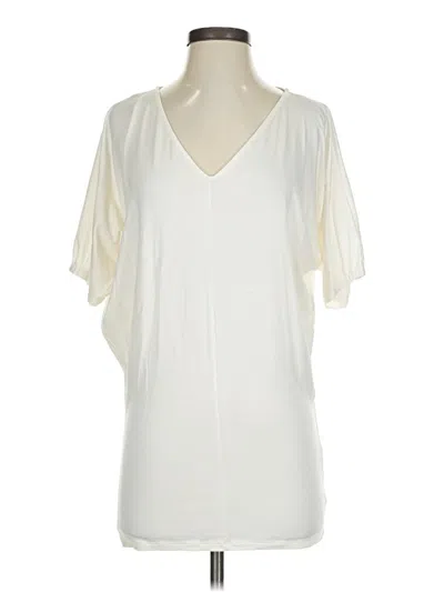 Pre-owned Garnet Hill Short Sleeve T-shirt In White