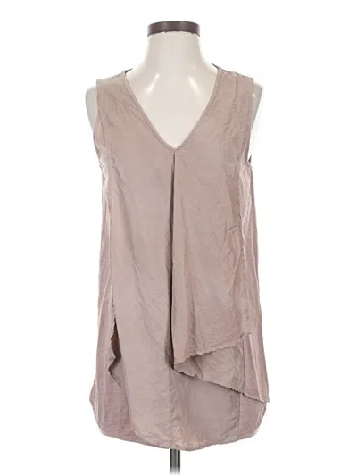 Pre-owned Garnet Hill Sleeveless Blouse In Gray